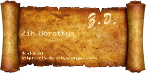 Zih Dorottya névjegykártya